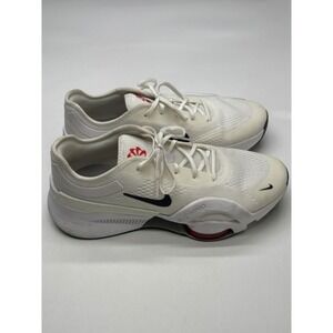 Nike SuperRep Go 3 Flyknit NN White Black Red Training Shoes Men's Size 12